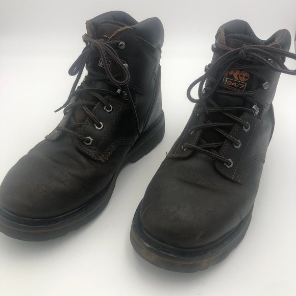 Timberland PRO Brown Leather Work Boots, Men\'s size 9.5/EUR 42.5 main image 7